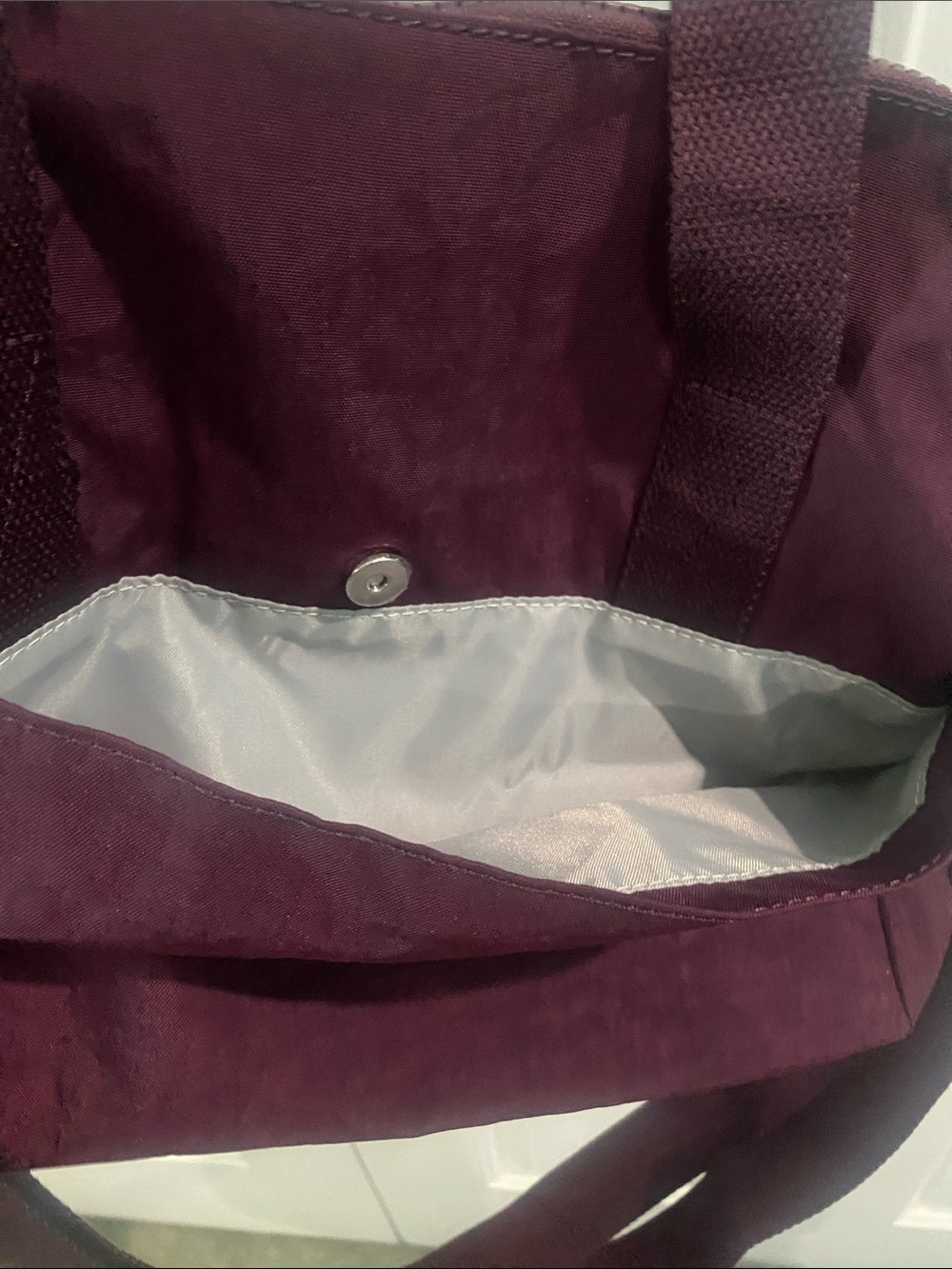 🆕Kipling Klara Satchel Tote, Color- Dark Plum Tonal - Picture 6 of 8